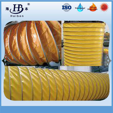 PVC coated plastic fabric air ventilation flexible duct