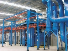 Piled and released type shot blasting machine