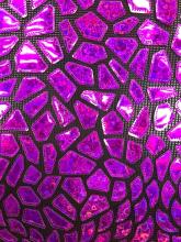 Purple Laser Lint Embroider Fabric