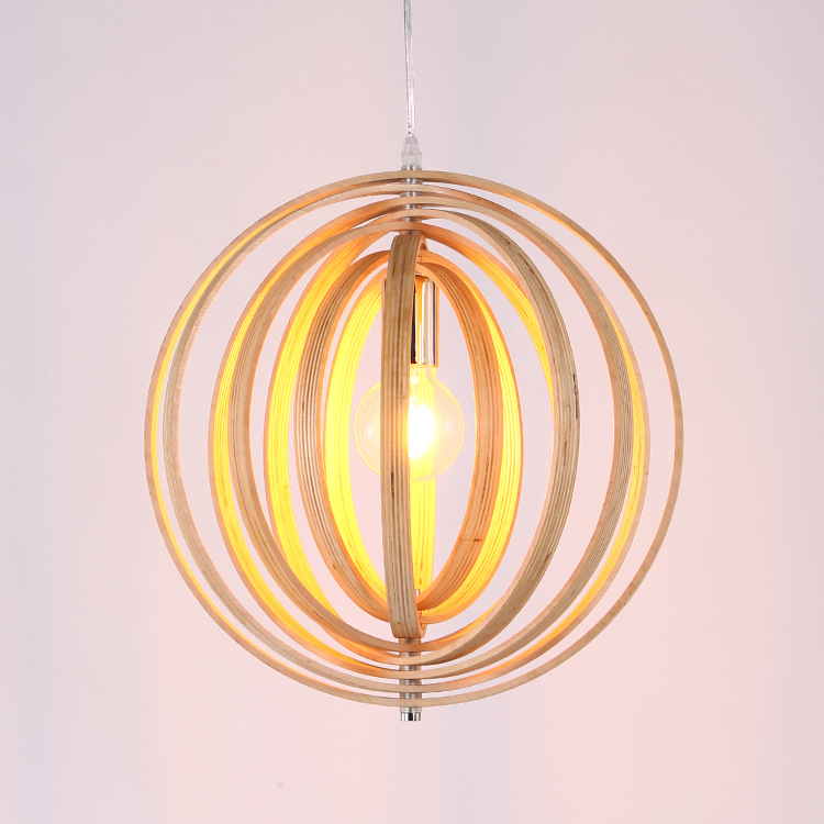 Small Desk Wooden Pendant Lamp