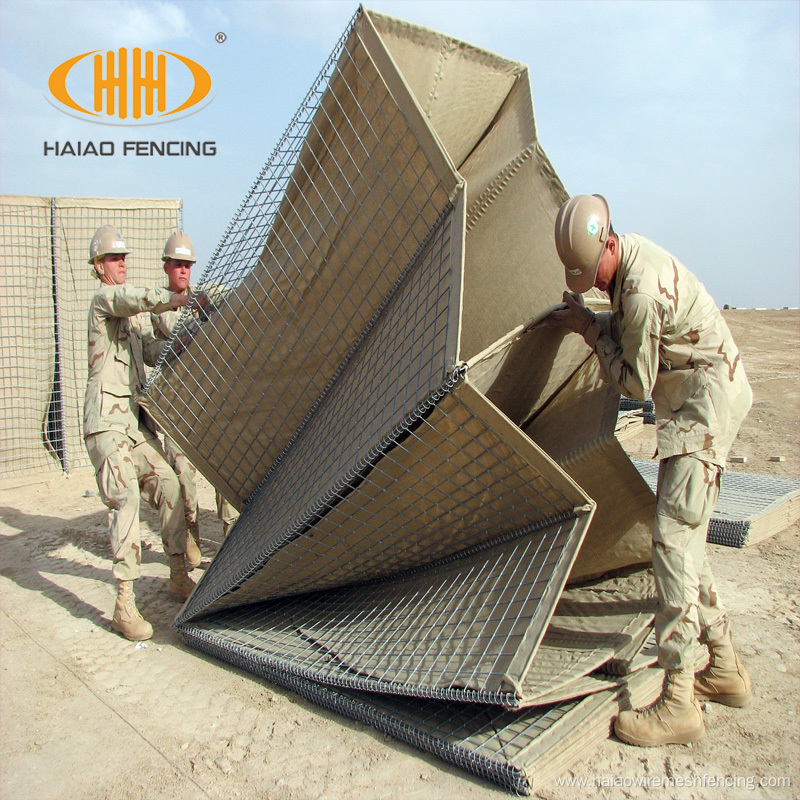 Flood barrier welded boxesmilitary barrier system