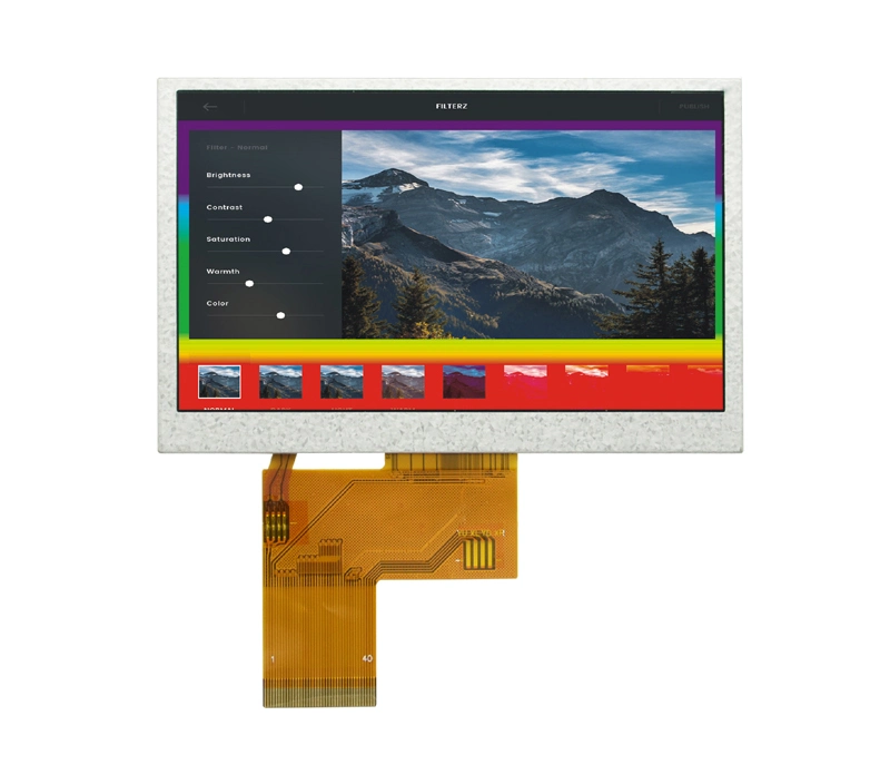4.3" 40-Pin TFT Display - 480X272 with Touchscreen