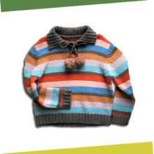 Children's High Collar Sweater, Made of 100% Lambswool
