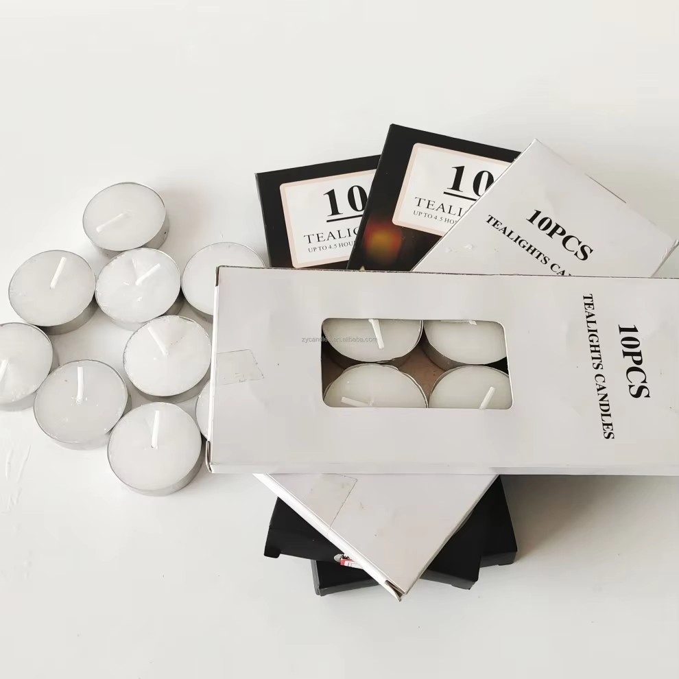 Wholesale paraffin tealight candles with clean and stable flame, suitable for hotels, restaurants, events, and bulk distribution. Wholesale paraffin tealight candles with clean and stable flame, suitable for hotels, restaurants, events, and bulk distribution.