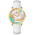 Colorful Mosaic Pearl Shell Dial Quartz Lady Watch
