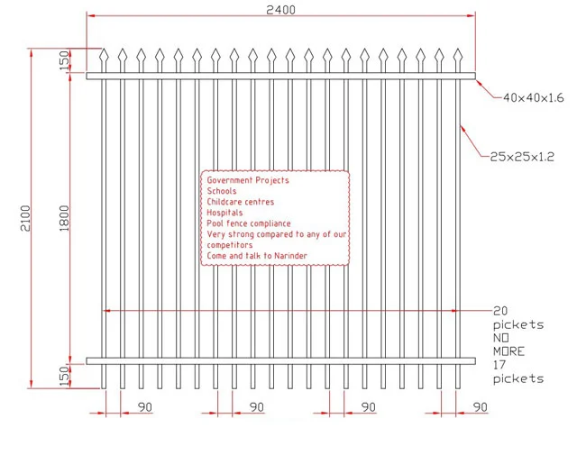 China Supplier Black Metal Tubular Backyard Cast Iron Fence