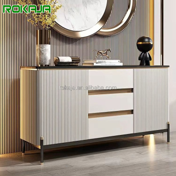 Luxury Elegant Intelligent No-Handle Press Automatic Tall Dining Sideboard