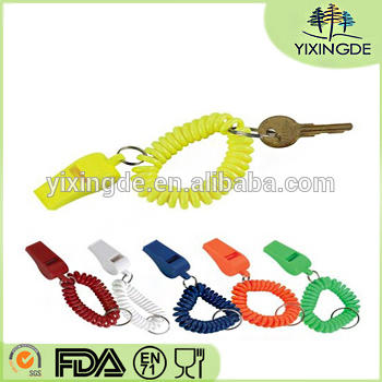 Whistle Keychain with Coil