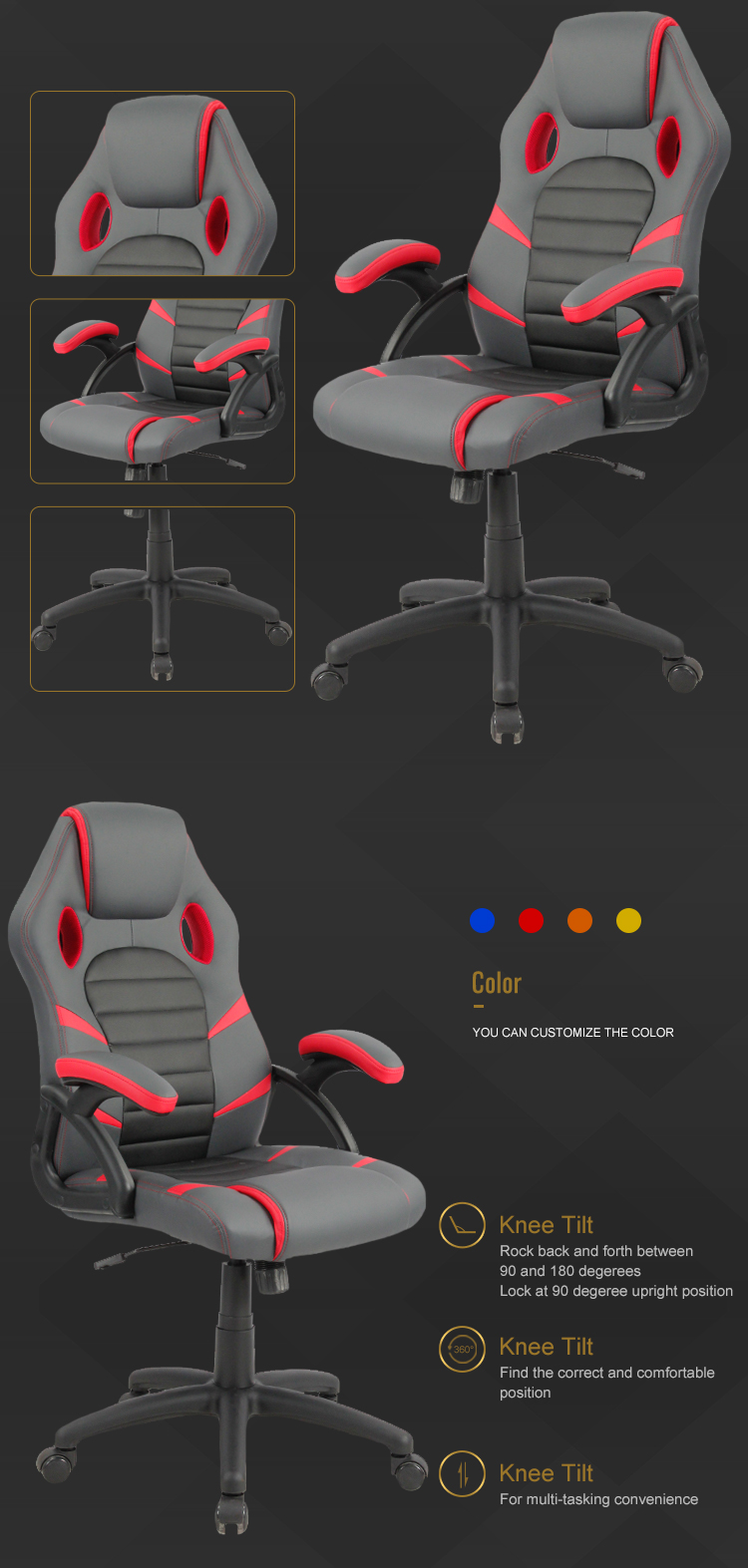 Judor удобное офисное кресло для ПК, детские стулья, поворотное игровое кресло для ноутбука, гоночная офисная мебель