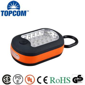 Plastic Material And Super Bright Magnet LED Work Flashlight With Hook