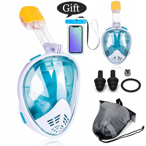 New Underwater Anti Fog Full Face Snorkeling Mask Set Children Adult Glasses Training Spearfishing Diving Scuba Snorkel Mask