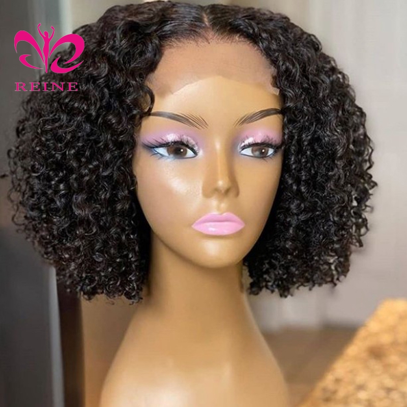 Overnight Delivery Curly Cuticle Aligned Closure Brazilian Bob Virgin Frontal For Black Women Lace Front Human Hair Wigs