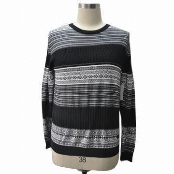 Men's sweaters, made of cotton, nylon and angora