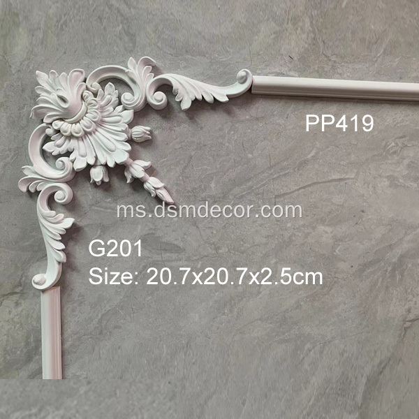 Gaya Terkini Eropah Samll Saiz Pu Plain Panel Moulding