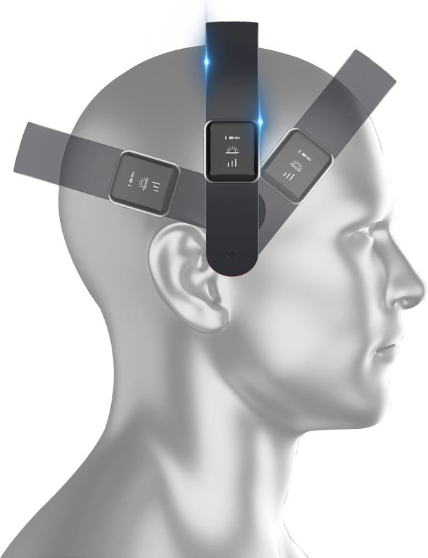 Hands-Free Vital Massage H1 Fashion Hairband Head Massager Standard- Slim & Lightweight, 11 Vibrating Heads, 5 Modes, 3 Intensit