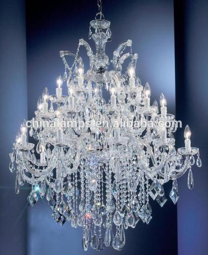 European furniture style luxury glass led chandelier lamp with luxury crystal stone for modern wedding furniture decor UL CE