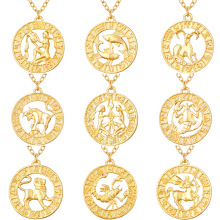 2022 New Arrivals Fashion Simple Gold Zodiac Necklace