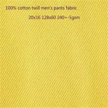 100% cotton twill men's pants fabric