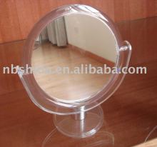 2-sided Round Plastic table Mirror with magnify