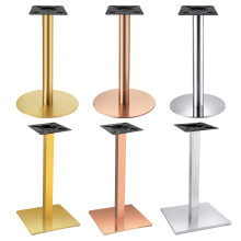 Gold Stainless Steel Restaurant Dining Bar Table Bases