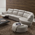 L-Shape Leather Sectional Sleeper Lounge Sofa Set