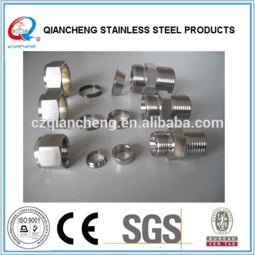 stainless steel cross compression fittings super high pressure