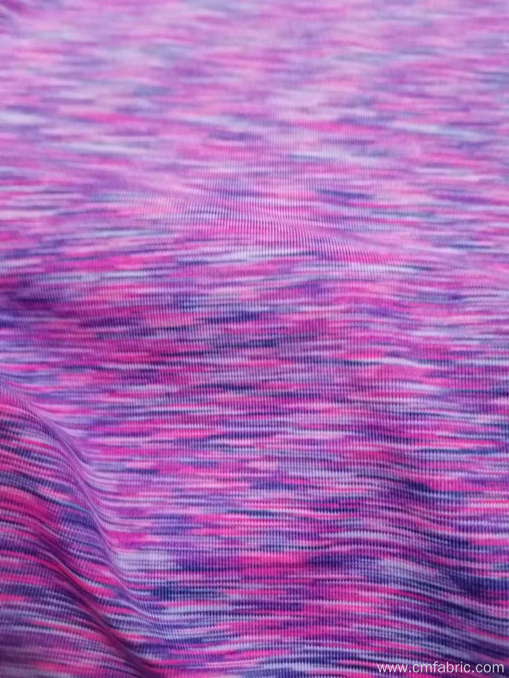 Knitted Polyester spandex yaen dyed jersey fabric