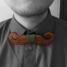 wooden craft mustache wooden bow ties Unique wooden bowtie