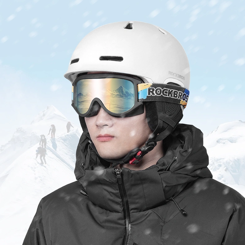 Rockbros Ski Glasses Windproof PC High Toughness Double-Layer Lens Ultralight UV400 Protection Anti-Fog Goggles Children Glasses