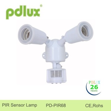 Double head PIR sensor wall lamp