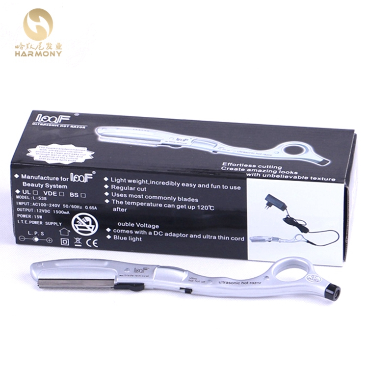 XC HARMONY Silver Color Hair Trimmer Hair Extension Ultrasonic Hot Vibrating Razor with Blade for Personal & Salon Hair Cutting