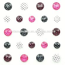 Oval fluorescent color necklace acrylic stone