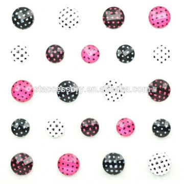 Oval fluorescent color necklace acrylic stone