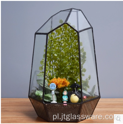 Szklane wazony Przezroczyste szklane terrarium geometryczne