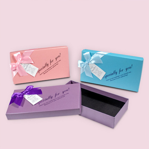 Rigid Paper Chocolate Packaging Gift Box With Ribbon