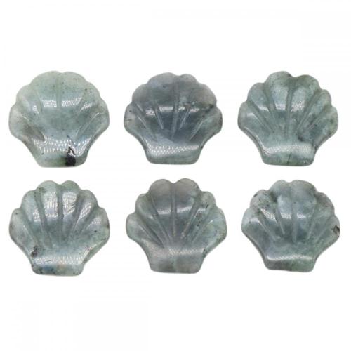 Natural stone pendant scallop shaped pendant