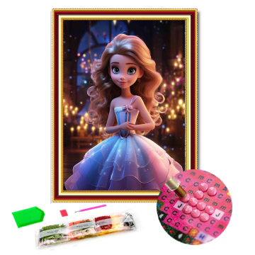 5D DIY Cross Stitch Diamond Painting: Beautiful Princess Art for Wall Decor