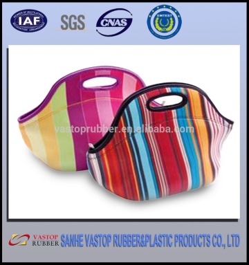 Fashion colorful lunch tote bag neoprene lunch bag