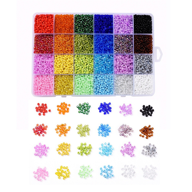 Spacer DIY Glass Transparent Seed Beads Clay Kit Fashion Waist Necklace Beads Set For Jewelry Making Kit