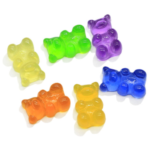 Hot Sale Realistic Gummy Bears Cabochon Beads Flatback Gummy Bear Candy Embellishment For Scrapbooking Earring Hair Clip DIY