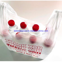 Wholesale Transparent Vest Custom Supermarket Plastic Shopping Custom Fruit Packaging Bag.