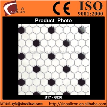 Black and white ceramic mosaics