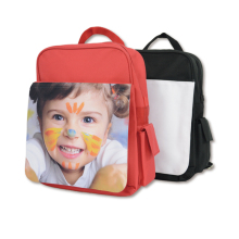 Red and Black Kid Pattern Student Backpack
