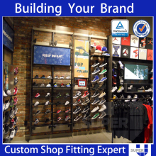 Retail shop wooden shoe expanders multi display stand display signage