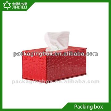 red leather tissue boxes