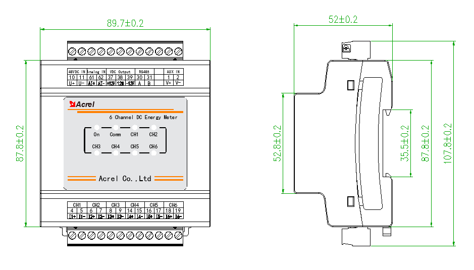 multi channels dc power metering solution