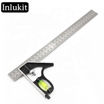 300mm Adjustable Engineers Combination Try Square Set: Right Angle Ruler Tool