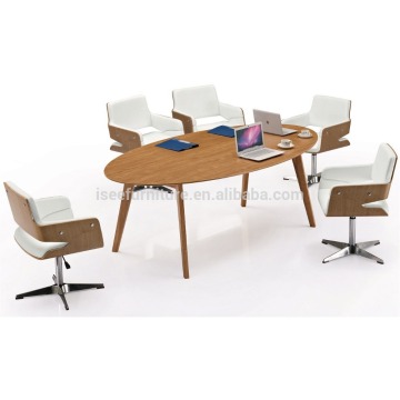 oval conference table office desk beautiful looking with solid wood legs ID3032