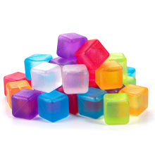 Reusable LDPE Colorful Plastic Ice Cubes for Beverage Cooling