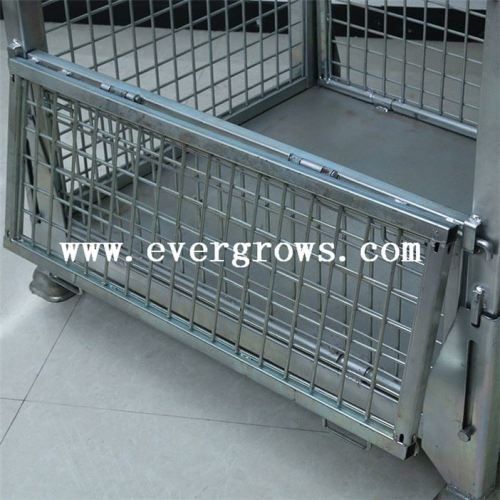 Warehouse Metal Cage Foldable Pallet Storage Cage